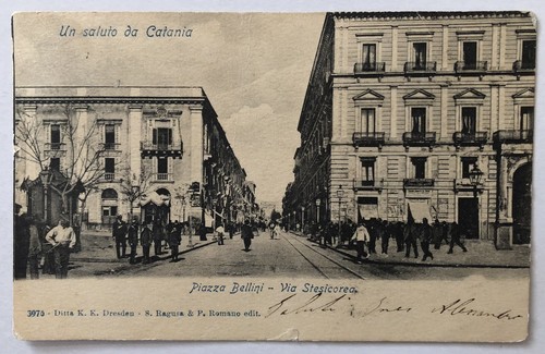 Cartolina catania piazza - cartolina,
