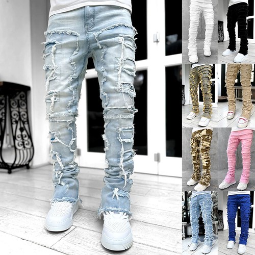 Jeans impilati uomo skinny