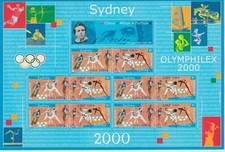 2000 FRANCIA XX° SYDNEY 2000  SPORT 1 MINIFOGLIO MNH MF123821