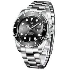 ⚫️ - Orologio Pagani Design Automatico PD 1639 Japan Uomo Subacqueo 100MT Nero