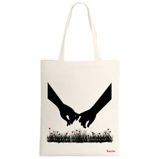 borsa poliestere ecru 34x39