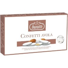 Confetti BURATTI Mandorla d'Avola AUGUSTA colore bianco - 1 KG 1EYN