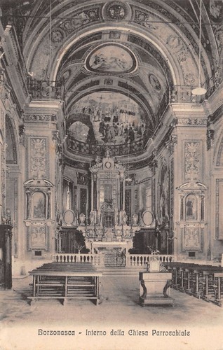Cartolina borzonasca chiesa - cartolina,