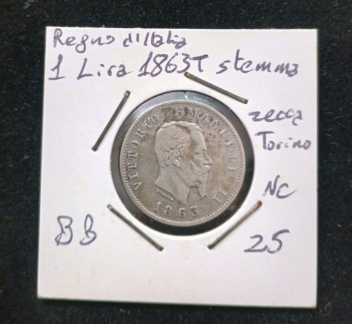 Lira stemma 1863t vittorio - lira,