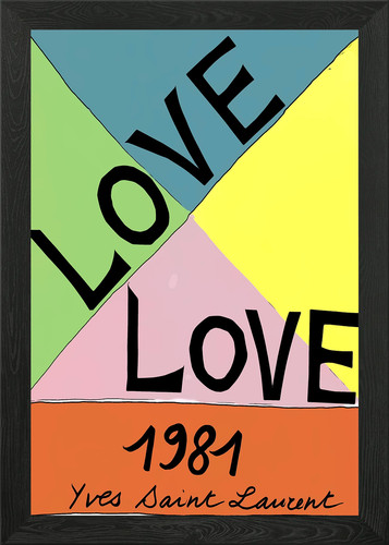 Poster amore vintage ysl - poster, d'amore
