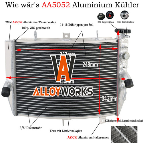 Radiatore intero alluminio per