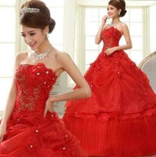 Abito da ballo da sposa rosso