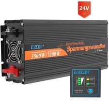 EDECOA Inverter Sinusoidale Puro 24V a 230V 3500W Convertitore di Tensione Inverter