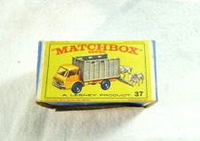 VECCHIO MODELLINO MATCHBOX 37 CATTLE TRUCK SCATOLA VUOTA ORIGINALE ANNI 60