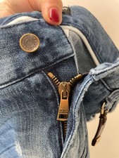 Dolce & Gabbana Jeans Uomo Taglia 46 Con Gancio in Pelle e Metallo