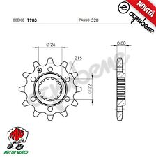 PIGNONE IN ACCIAIO PASSO 520 OGNIBENE 13 DENTI KTM 250 SX 2017 2018 2019