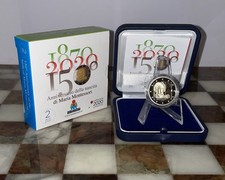 2 EURO COMMEMORATIVO ITALIA 2020 MARIA MONTESSORI PROOF FONDO SPECCHIO PP BE FS