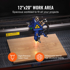 Macchina Incisione Laser Compatta Stampante CO2 50W Piano Lavoro 30X50 Cm