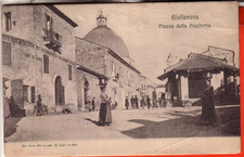 CARTOLINA GIULIANOVA   VIAGGIATA 1907 PIAZZA DELLA PESCHERIA ANIMATA RARA BELLA
