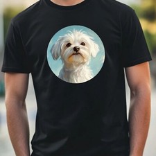 T-shirt uomo cane maltese