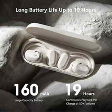 Oladance OLA02 Cuffie stereo auricolari aperte Bluetooth 5.2 wireless Bianco nuv