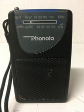antica Radio vintage  PHONOLA  portatile A BATTERIA  GRIGIO  NERA