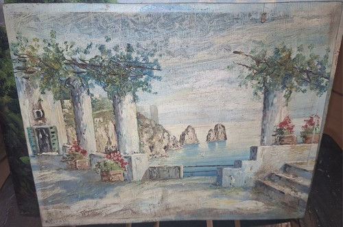 Dipinto olio tavola - ad,