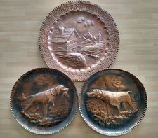 PIATTI RAME DECORATI A SBALZO