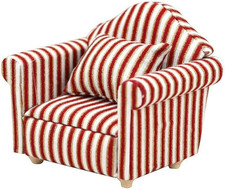 Divano per Casa Delle Bambole, 1:12, in Miniatura, Modello Di Stoffa, Motivo Flo