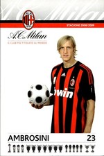 cartolina postcard Calcio 2008/09 Milan - Ambrosini