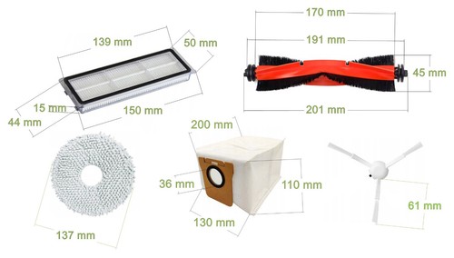 Set accessori spazzole filtro