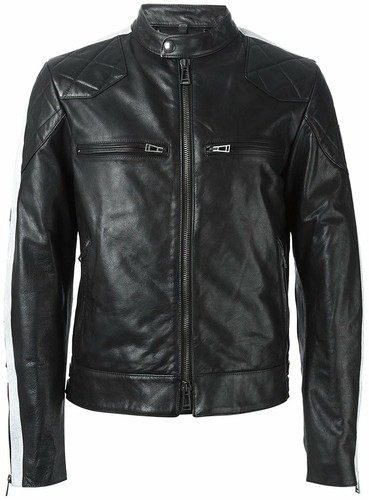 Giacca moto vera pelle - da,