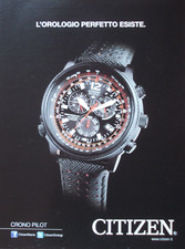 Pubblicità Advertising Werbung Italian 2012 OROLOGIO CITIZEN CRONO PILOT