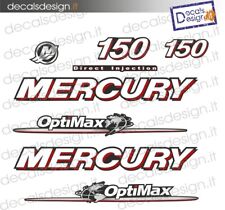 Adesivi motore marino fuoribordo mercury 150 cv optimax gommone barca stickers 