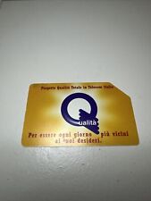 Schede telefoniche  Telecom  "PROGETTO QUALITA' TOTALE IN TELEC.. " USATA