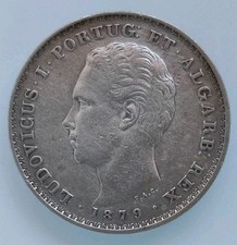Moneta Argento Portogallo 1879