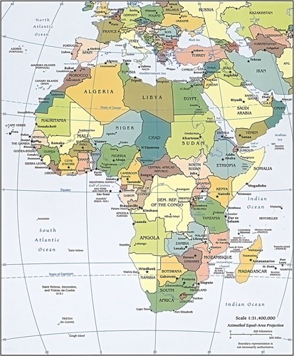 2011 cia mappa dell africa - 2011,