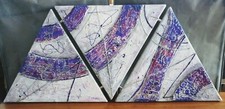 Quadro Trittico Firmato 2010 Astratto Professionista
