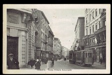 TRIESTE. Corso Vittorio Emanuele. TRAM. Vg. c/fr. 1931.