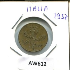 20 LIRE 1957 R ITALY Coin