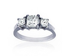 14k Oro Giallo Donna 3 Pietra