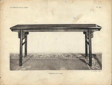 Stampa antica TAVOLO CINESE IN