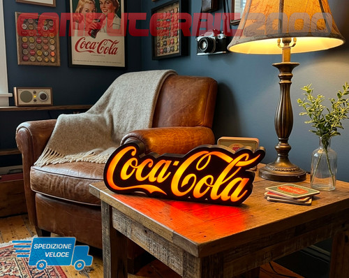 Lampada led coca cola insegna - coca,