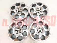 4 CERCHI RUOTA + TAPPI STEMMI ALFA ROMEO 147 156 GTA 6.5X16 ORIGINALI 60678535