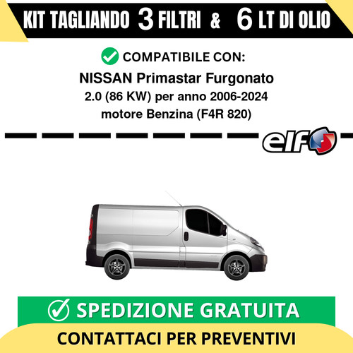 Tagliando per nissan primastar - per,