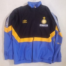 INTER Vintage 97/98 Felpa Calcio Umbro Pirelli Jacket Italia Serie A Y Ronaldo