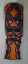 ? GRANDE MASCHERA AFRICANA IN LEGNO INTAGLIATA EPOCA 900-302-