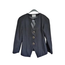 Vtg 1980s black wool blend