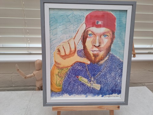 Dipinto acquerello fred durst - fred,