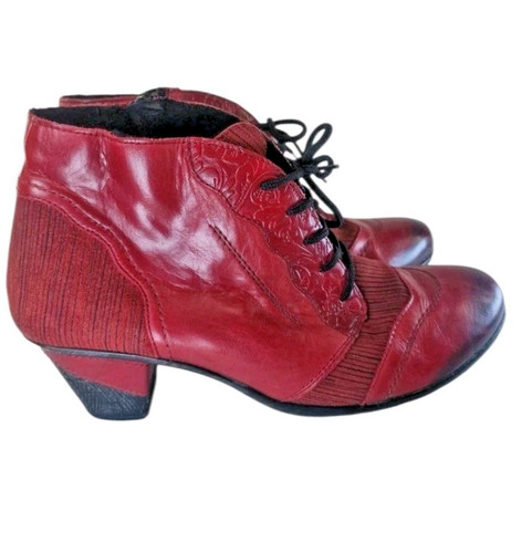 Stivaletti remonte pelle rosso - stivaletti,