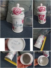 Vintage Raro Barattolo Cotone ceramica Il quadrifoglio Italy 