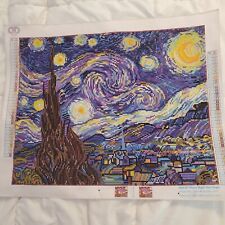 Quadro Arte Diamante Finito Completo 20"x20" Van Gogh Notte Stellata da Appendere 