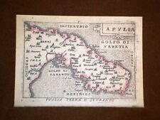 Mappa Puglia Theatrum Orbis Terrarum 1724 Abraham Ortelius Ortelio Ristampa