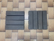 Pavimento piastrelle Esterni in Legno Set 10 Pz Montaggio a Incastro 30X30cm