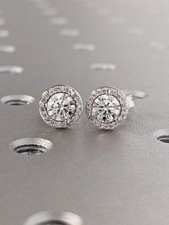 Orecchino da sposa moissanite